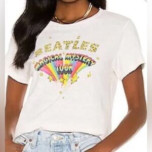 Re/Done White Graphic Short Sleeve Tee